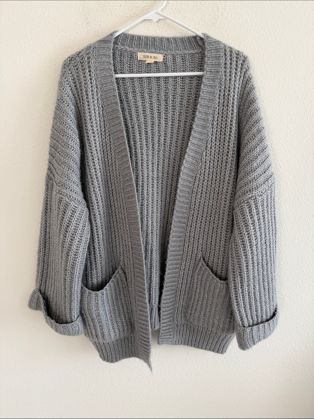 Fashion On Earth Chunky Oversized Cozy Knit Open Sweater
